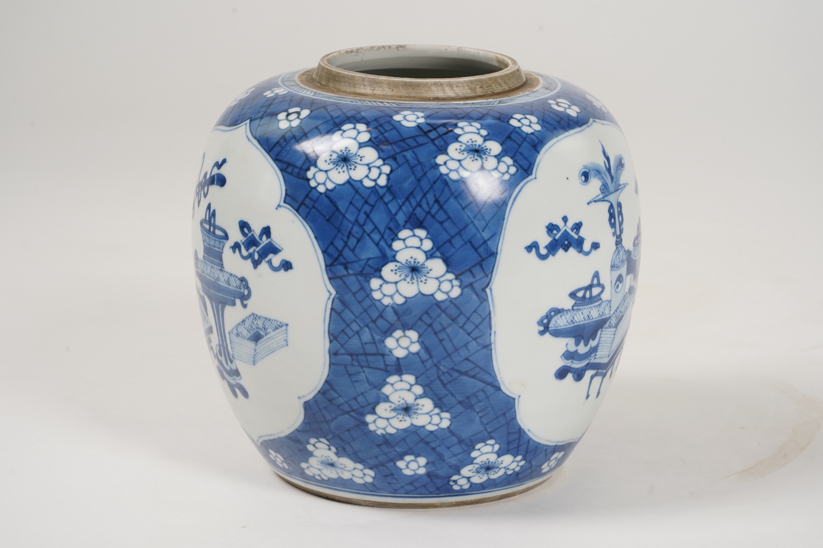 A Chinese blue and white ‘antiques’ jar, Kangxi period (1662-1722)